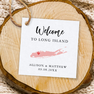 Jede farbige Long Island Wedding Willkommenstasche Geschenkanhänger
