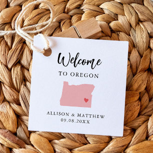 Jede farbige Oregon Hochzeitungs-Begrüßungstasche Geschenkanhänger