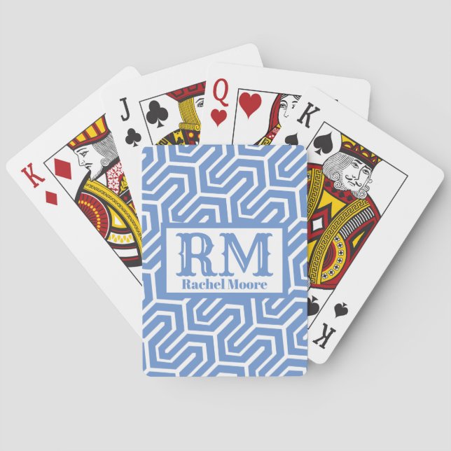 Jede Farbmonogramm Spielkarten (Rückseite)