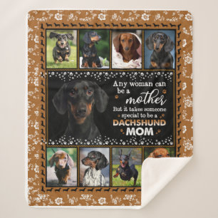 Jede Frau kann eine Dackel Mama Hund Liebe Blanket Sherpadecke