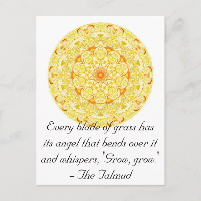 Jede Grashalde hat ihren Engel, der sich biegt.... Postkarte (Vorderseite)