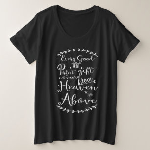 Jede gute und vollkommene Gabe kommt von oben vom Große Größe T-Shirt