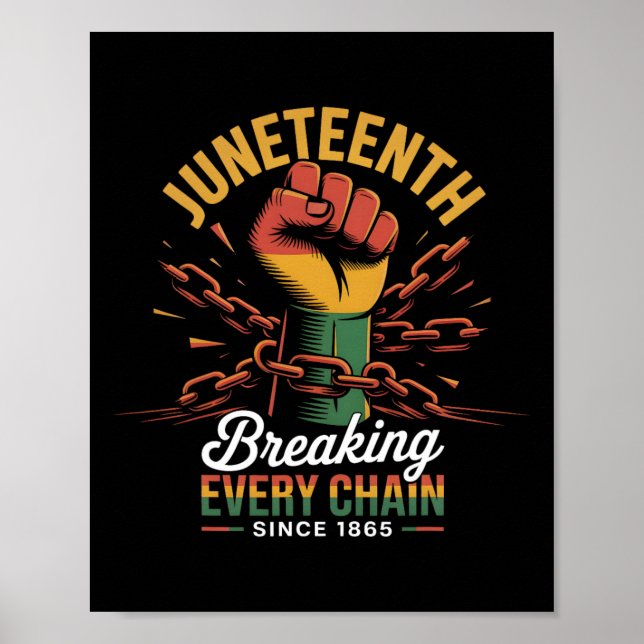 Jede Kette seit 1865 brechen Juneteenth Frauen M Poster (Vorne)