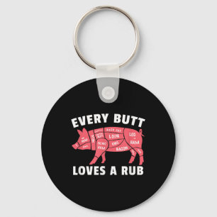 Jede Liebe ein raubseliges Funny Pig Grillen Schwe Schlüsselanhänger