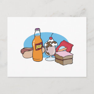 jede Menge Junkfood Postkarte