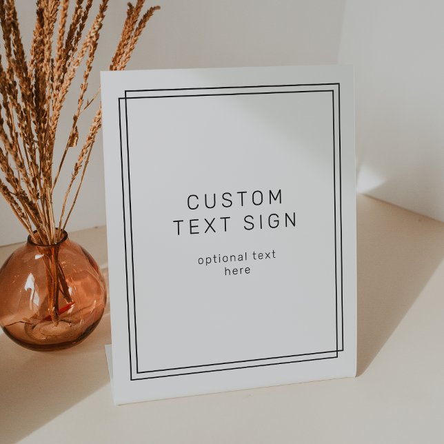JEDE moderne Minimalistische Hochzeit Sockelschild (AVERY Modern Minimalist Custom Wedding Pedestal Sign)