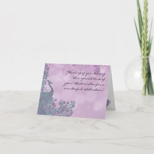 Jede Mutter - Muttertag, Lavendel-Pfau-Design, Feiertagskarte