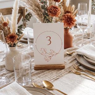 JEDE NUMMER Florentiner Terracotta Hochzeit Tischn Tischnummer