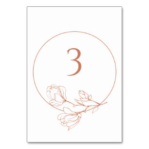 JEDE NUMMER Florentiner Terracotta Hochzeit Tischn Tischnummer