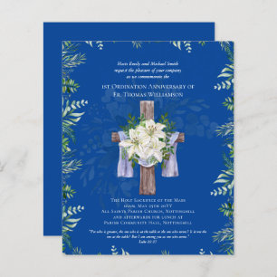 JEDE Ordination Jahrestag Einladung Lilys Blue