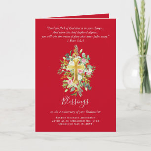 JEDE ORDINATION JAHRESTAG PriesterPastor Minister Karte