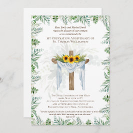 JEDE Ordination Jubiläum Einladung rustikales Holz