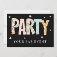 * Jede Party DIY Einladung NEON Event Farbig
