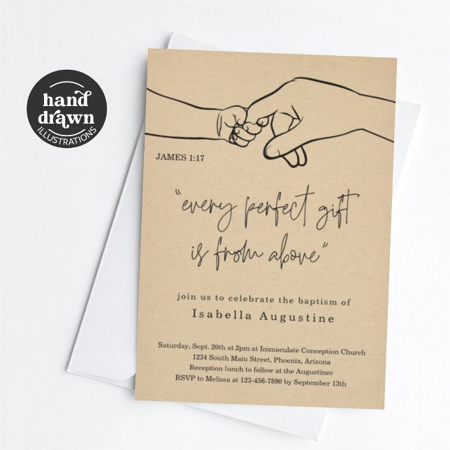 Jede perfekte Geschenktaufe / Weihnachten Einladung (Von Creator hochgeladen)