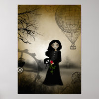 Jede Rose hat es als Thorn Steampunk Art Poster