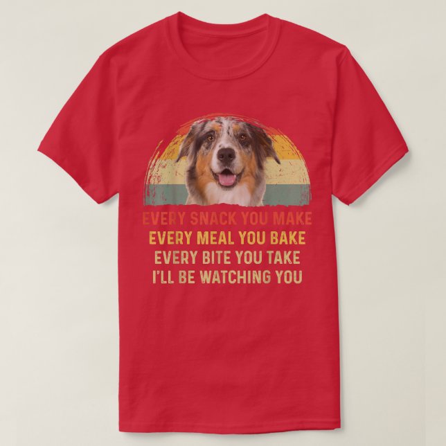 Jede Snack, die Sie machen Aussie Hund Mama Hund V T-Shirt (Design vorne)