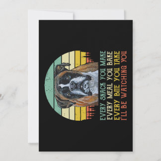 Jede Snack, die Sie machen Boxer Hund Funny Hund M Feiertagskarte