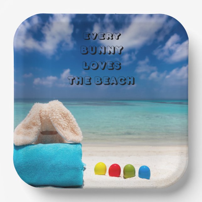 Jede sonnige Liebe Der tropische Strand Pappteller (Vorderseite)