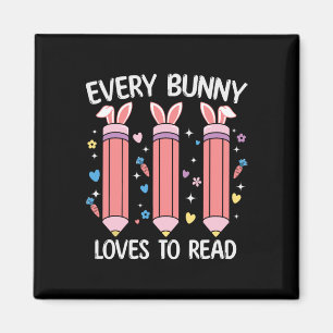 Jede sonnige Liebe zum Lesen von Osterlehrerbücher Magnet