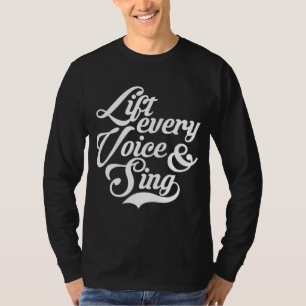 Jede Stimme erheben und schwarzen Afroamerikaner s T-Shirt