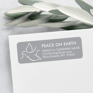 Jede Text Peace Bird Gray Holiday Rücksendeadresse