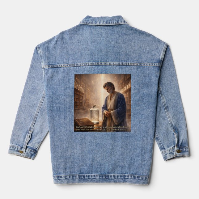 Jede Träne wird erinnert Jeansjacke (Rückseite)