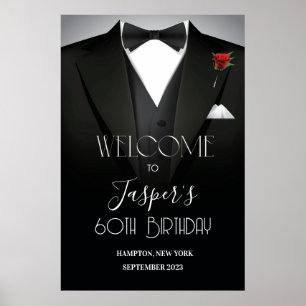 JEDE VERANSTALTUNG - Mens Tuxedo Begrüßungszeichen Poster