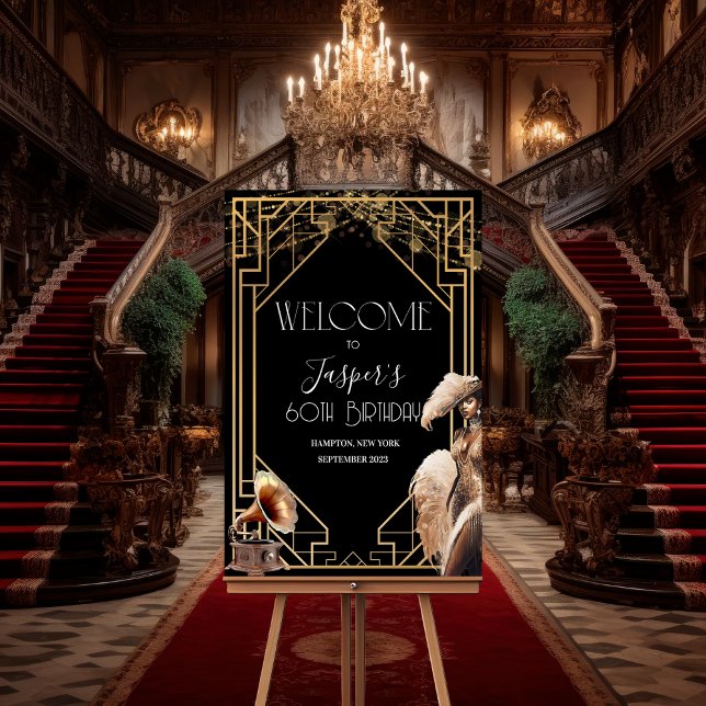 JEDE VERANSTALTUNG - Roaring 20ers Willkommen Sign Poster (Von Creator hochgeladen)