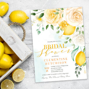 JEDE VERANSTALTUNG Watercolor Lemon Citrus Floral Einladung