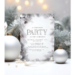 JEDE VERANSTALTUNG - Winter Wonderland Einladung<br><div class="desc">Silver Winter Wonderland Weihnachten Verlobung Save the Date Geburtstag Hochzeit Weihnachten Baubles Glitzer Einladung</div>