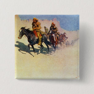 Jedediah Smith, der seine Weise über der Wüste Button