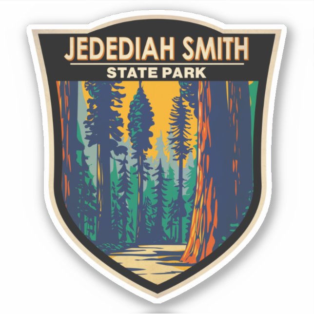 Jedediah Smith Redwoods Staat Park California Aufkleber (Vorderseite)