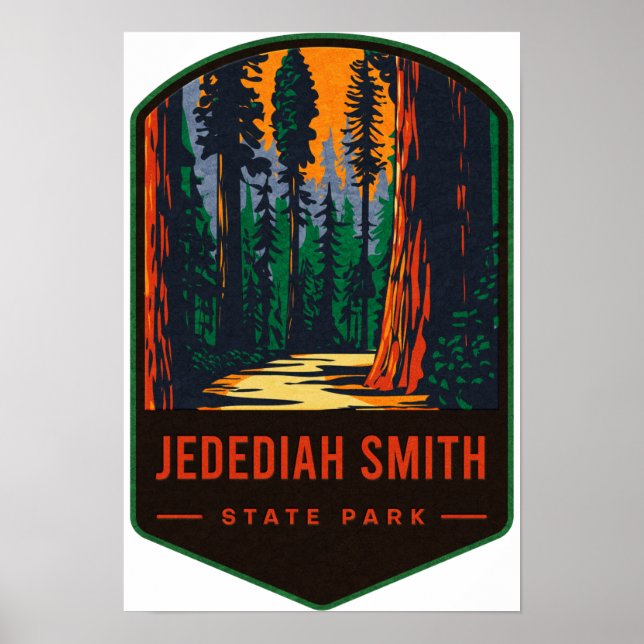 Jedediah Smith Staat Park Poster (Vorne)