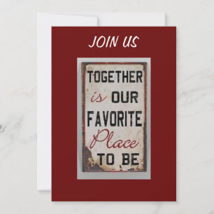 JEDEM ANLASS "JOIN US" INVITATION=TOGETHERESS EINLADUNG