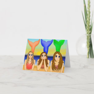 jedem Anlass Mermaids Notecard Karte