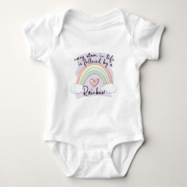 "Jedem Sturm folgt ein Regenbogen"-Baby Baby Strampler