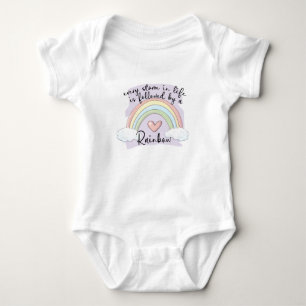 "Jedem Sturm folgt ein Regenbogen"-Baby Baby Strampler