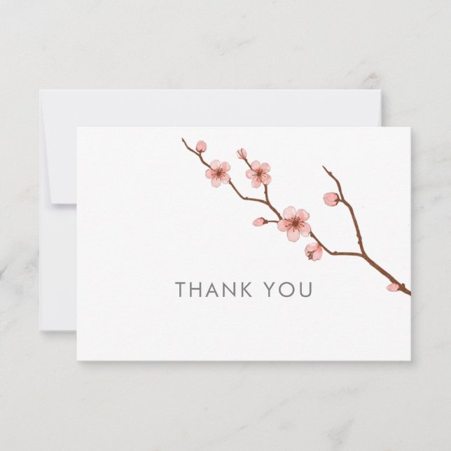 Jeden Anlaß Cherry Blossom Vielen Dank Notecard Dankeskarte (Vorderseite)