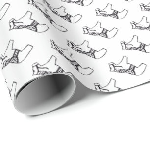 Jeden Anlaß Dala Horse Wrapping Paper Geschenkpapier