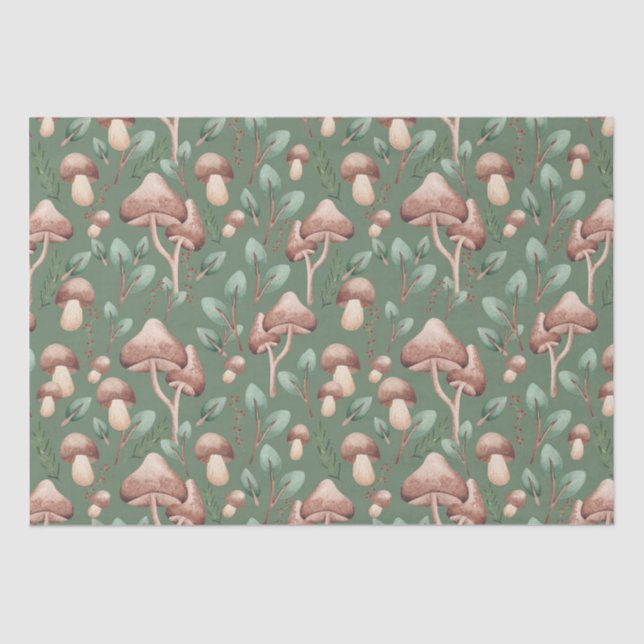 Jeden Anlaß Eukalyptus Forest Mushrooms auf grüner Seidenpapier (Vorderseite)