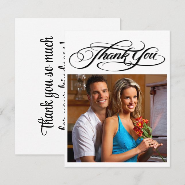 Jeden Anlaß FOTO Vielen Dank Einladung (Vorne/Hinten)