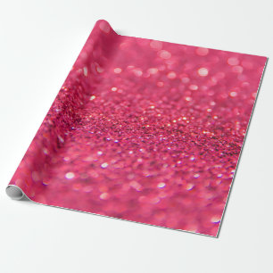 Jeden Anlaß Pink Glitzer Design Geschenkpapier