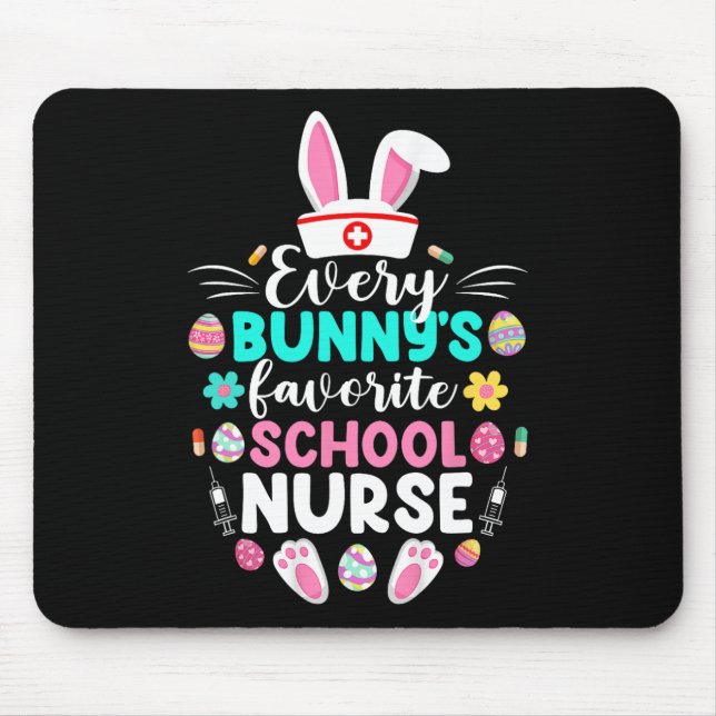 Jeden Bunny's Lieblings-Schulkur Kurse Funny Oster Mousepad (Vorne)