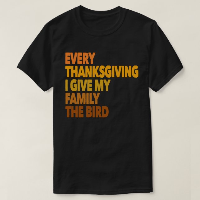 Jeden Erntedank, den ich meiner Familie das Vogelg T-Shirt (Design vorne)