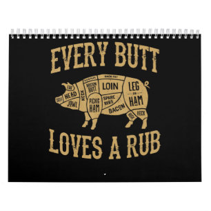 Jeden Hintern Liebe ein gutes Rub Funny Schweinefl Kalender