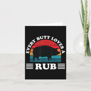 Jeden Hintern Liebe eine Rub Funny Grillen Barbequ Karte
