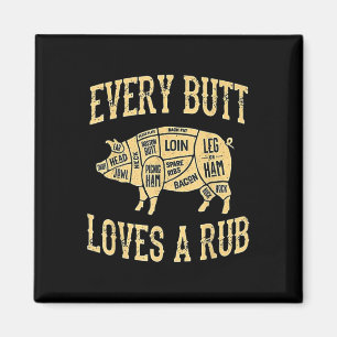 Jeden Hintern Lieben ein gutes Rub Funny Pig Fleis Magnet