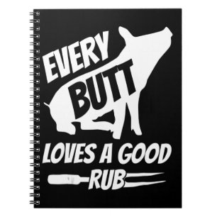 Jeden Hintern Lieben ein gutes Rub Funny Pig Schwe Notizblock