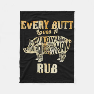 Jeden Hintern Lieben ein gutes Rub Funny Schweinef Fleecedecke