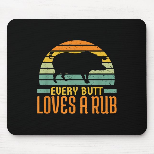 Jeden Hintern Lieben ein rauchfreies Fleisch Schwe Mousepad (Vorne)